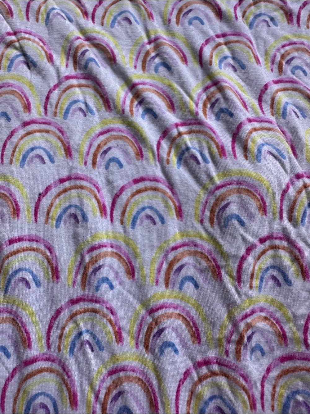 Little sleepies kids Pink Rainbow Print Short Sleeve Pajama Set